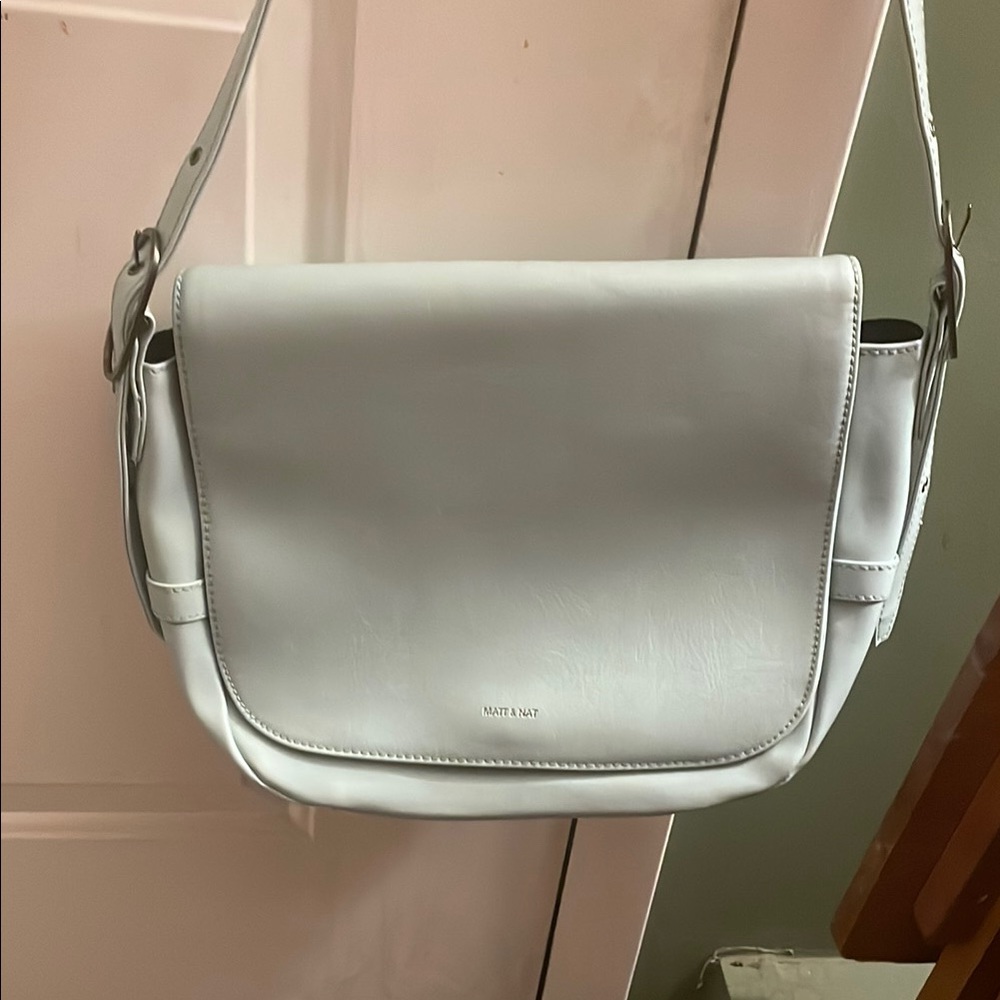 Matt & Nat Elegant light teal Crossbody Messenger Bag